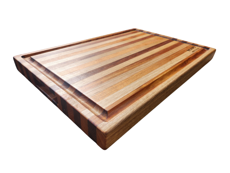 Premium end grain butcher's block in Tasmanian Blackwood and Victorian Ash