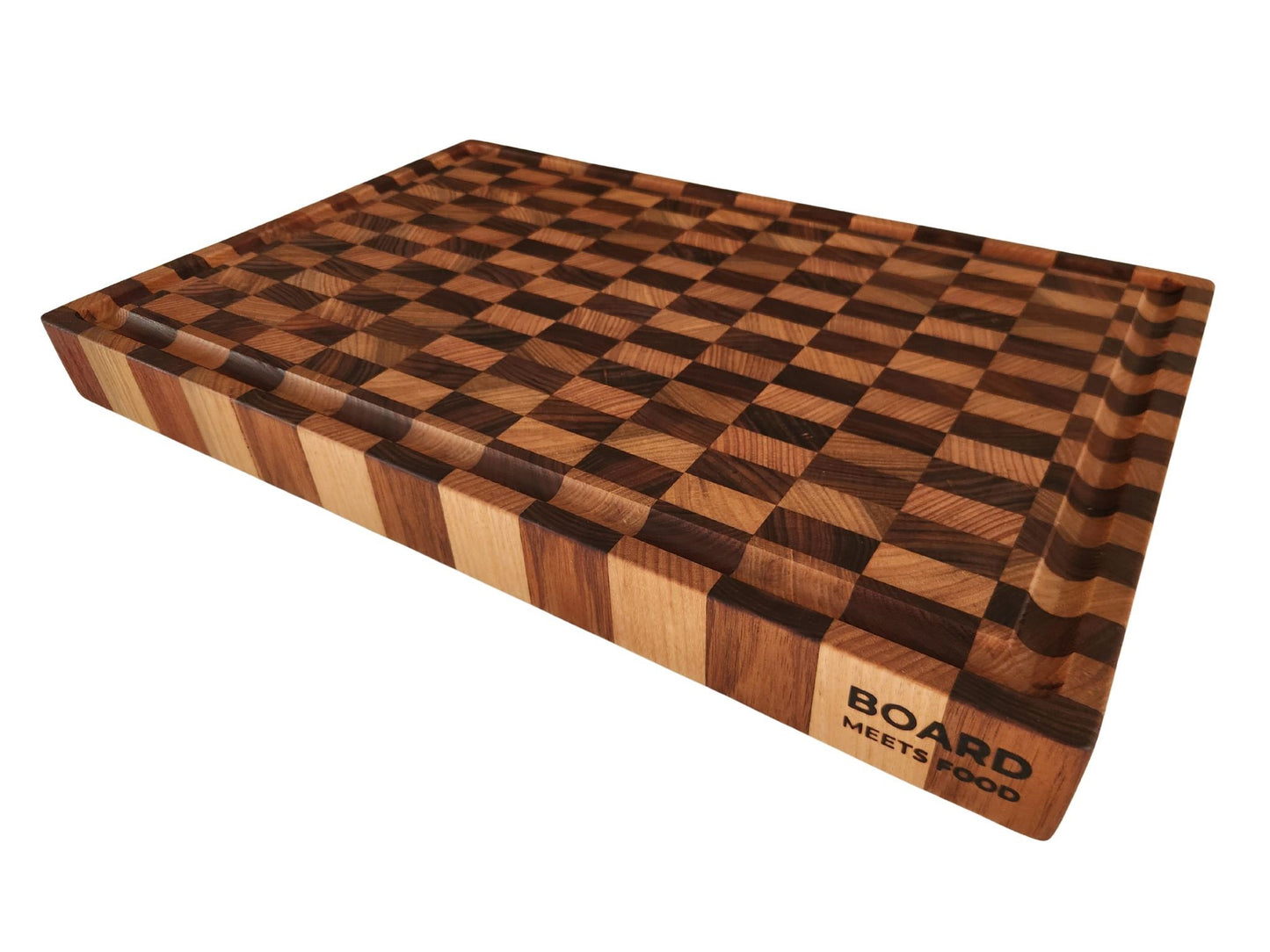 End grain chopping board. Australian made. Tasmanian Blackwood and Victorian Ash
