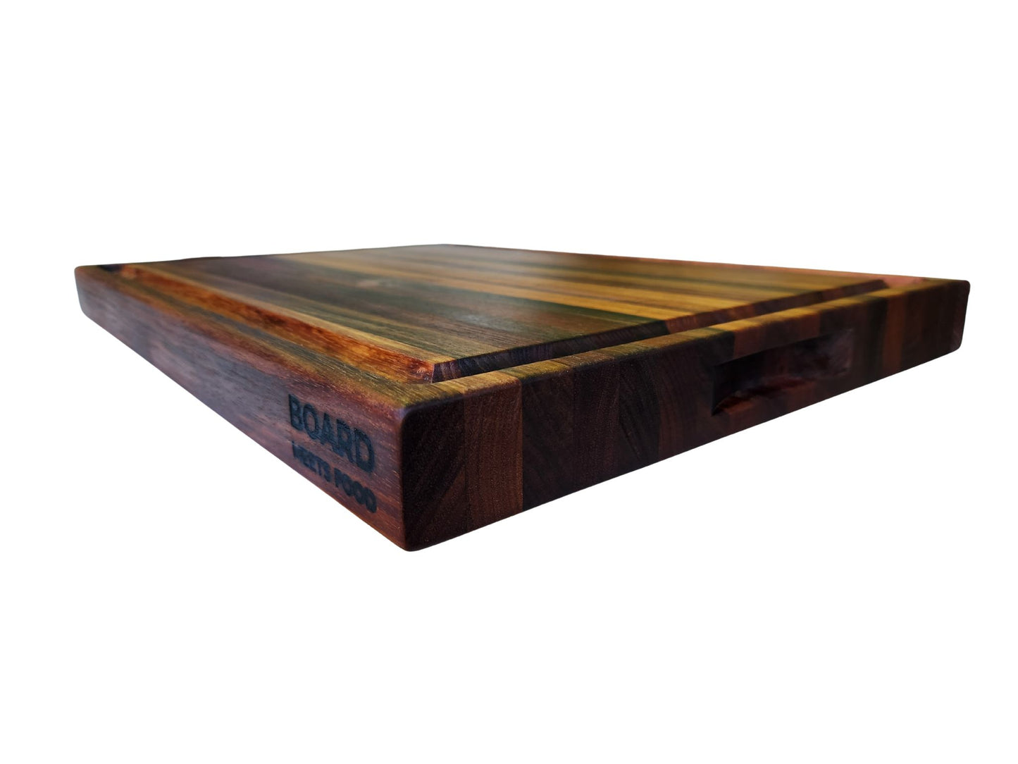 Signature Blackwood entertainer board showing rich timber grain and colour